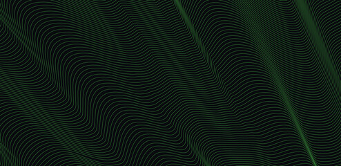 Black background and green line  