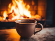 kaffee heißgetränk glühwein punsch puntsch weihnachstzeit kmamin fueer ofen kaminfeuer kamin romantisch weihachten winter bergsee