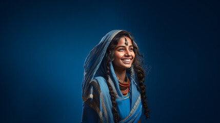 Asian traditional girl smiling