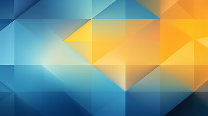 Blue and yellow gradient geometric background.