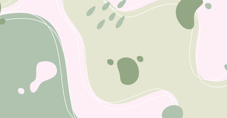 Abstract background various shapes and doodle objects pastel color