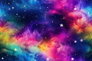 colorful cosmic space background with stars and nebula