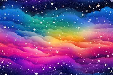 colorful cosmic space background with stars and nebula