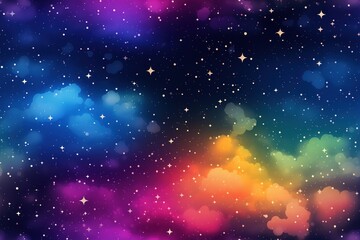 Colorful Cosmic space background with stars and nebula