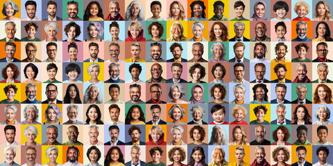 Poster - Panorama of diverse generations, families, and friends