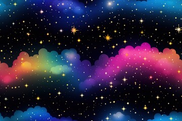 Wall Mural - Colorful Cosmic space background with stars and nebula