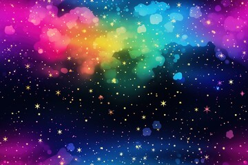 Wall Mural - Colorful Cosmic space background with stars and nebula