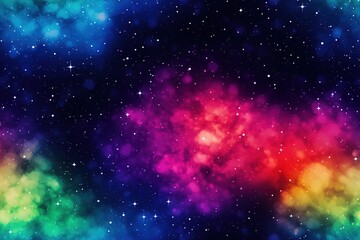 Wall Mural - Colorful Cosmic space background with stars and nebula