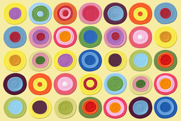 Wall Mural - a colorful pattern of circles