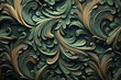 Abstract background with natural forms such as the sinuous curves of plants and flowers, art nouveau style wallpaper