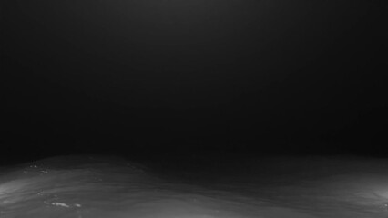 Wall Mural - slow-motion night infrared shot of the wavy ocean surface, illuminated by artificial light, 4k seaml