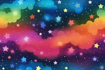 Wall Mural - Colorful Cosmic space background with stars and nebula