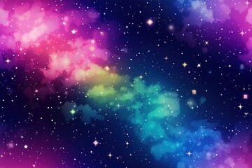 colorful cosmic space background with stars and nebula