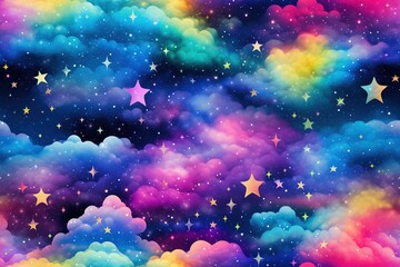 colorful cosmic space background with stars and nebula