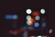 Colorful defocused bokeh abstract background created by city night lights. Blurred defocused colorful lights of traffic in the city. selective focus.
