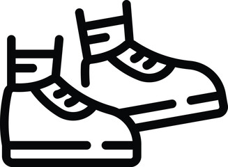 Sticker - Jogging workout icon outline vector. Footstep monitoring pedometer. Calorie measurement device