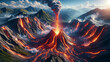 Erupting Volcano Landscape - Type H: Generated by AI Using GPT-4