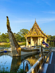 Wall Mural - Wat Sa Prasan Suk or Wat Ban Na Muang boat temple in Ubon, Thailand