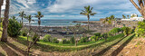 Fototapeta Pomosty - Puerto de la Cruz coastline seen from the city, Tenerife, Spain