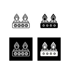 Canvas Print - Stove Vector Icon