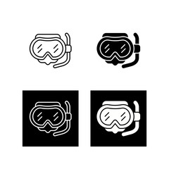 Canvas Print - Diving Mask Vector Icon