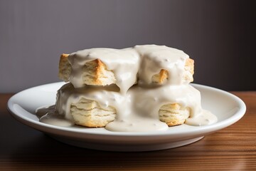 Wall Mural - Biscuits and Gravy: Soft Biscuits Smothered in White Country Gravy