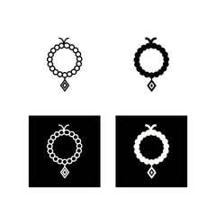 Sticker - Necklace Vector Icon