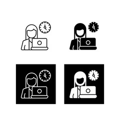 Wall Mural - overtime vector icon