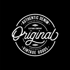 Wall Mural - original apparel print white black vector illustration