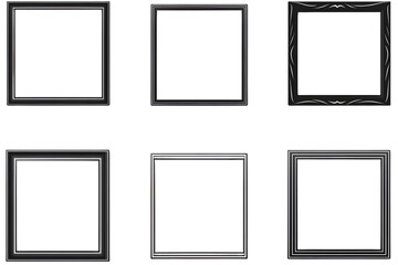 Wall Mural - vector basics frames isolated on white background. Generative AI.