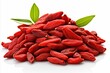 Ripe goji berry on white background, perfect for healthy concepts and designs   high quality image