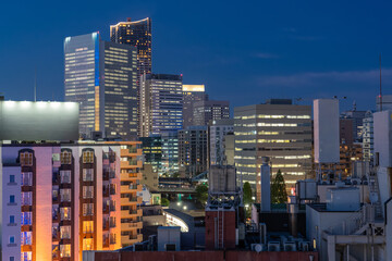 Wall Mural - 横浜ダウンタウンの夜景　night view of yokohama landscape