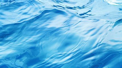 Wall Mural - Beautiful blurred natural blue background with water