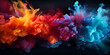 abstract colorful Smoke on Dark Backgroud.AI Generative 