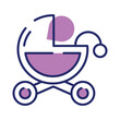 Check this beautiful icon of baby carriage, baby stroller vector design