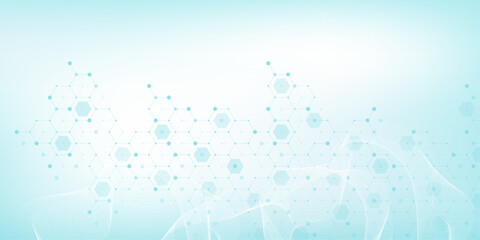 Wall Mural - modern health care or medical background design. health care innovation concept. horizontal header w