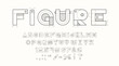 © Vector Tradition - Technical font, architect type or construction typeface English alphabet, vector blueprint typography. Technical drawing letters, architecture draw line ABC text or engineer geometric sketch typeset