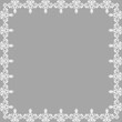 Classic vector vintage gray white square frame with arabesques and orient elements. Abstract ornament with place for text. Vintage pattern