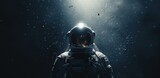 an astronaut is shown in his spacesuit with space on the background