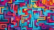 Abstract design background featuring a colorful maze pattern. The intricate design weaves a tapestry of vibrant hues, creating a visually captivating and dynamic artistic composition.