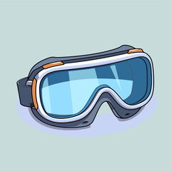 cute ski goggles icon vector