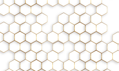 Naklejka na meble Abstract luxury colorful hexagonal geometric background. Luxury colorful 3D futuristic honeycomb mosaic background. Abstract hexagonal lines background. Vector Illustration.