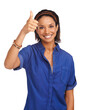 © Tylan E/peopleimages.com - Woman, thumbs up and portrait in studio for happy agreement, good news or support yes. Female person, face and hand gesture on white background for mockup space as winning, vote results or approval