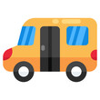 An editable design icon of school bus