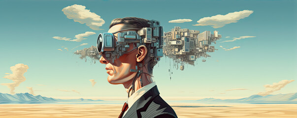 Super inteligent ai, futuristic technology or machine learning concepts.