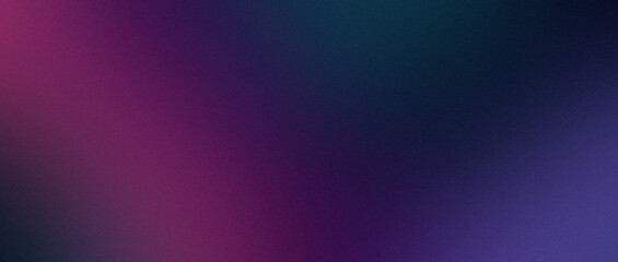 Noisy blue black abstract background. Colorful gradient. Holographic blurred grainy gradient banner background texture.