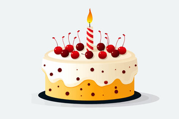 Wall Mural - birthday cake isolated vector style
