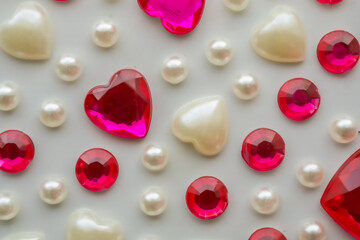 Wall Mural - jewelry sticker decorated on white paper background