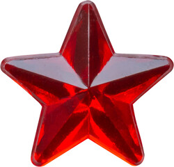 red star jewels sticker isolated on white background