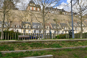 Wall Mural - Pontoise; France - march 26 2023 : city center